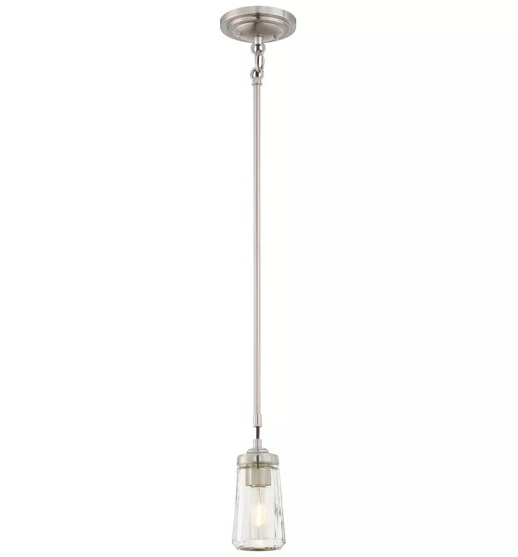 Elegant Minimalist Brushed Nickel Mini Pendant with Clear Glass Shade