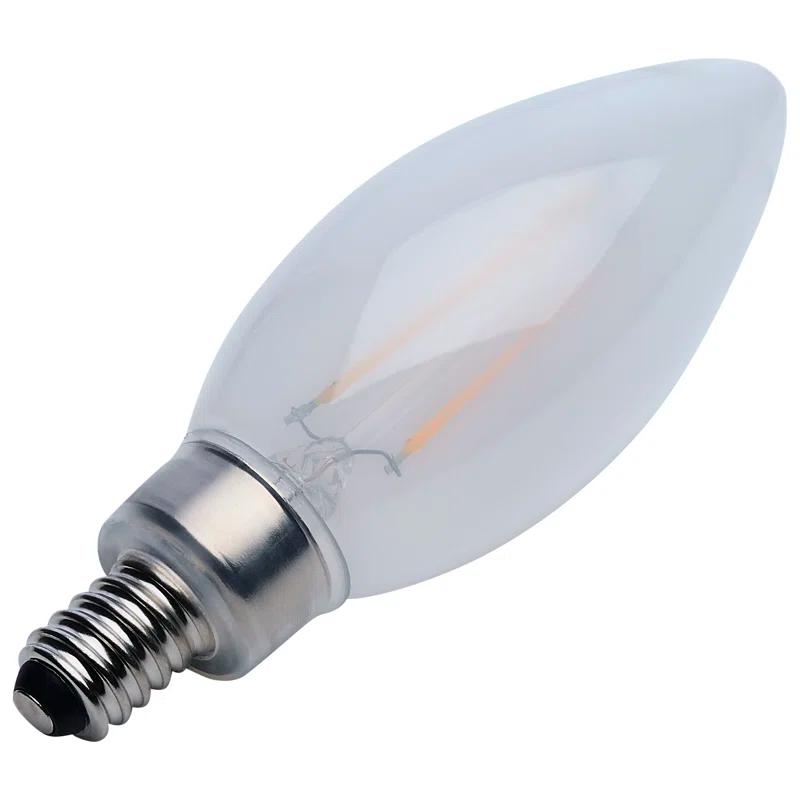Satco Lighting 5.5 Watt Dimmable B11 Candelabra (E12) LED Bulb - 500 Lumens, And 90CRI S21279