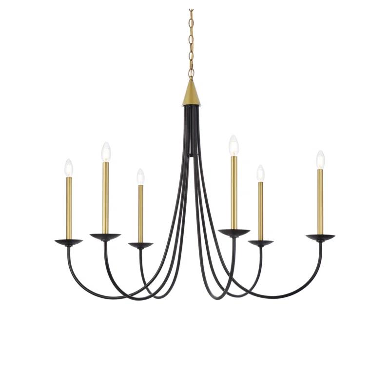 Castlehill 6 Light Metal Dimmable Chandelier