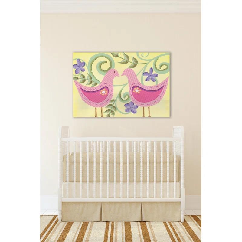 Marmont Hill "2 Birds" by Reesa Qualia Print on Wrapped Canvas