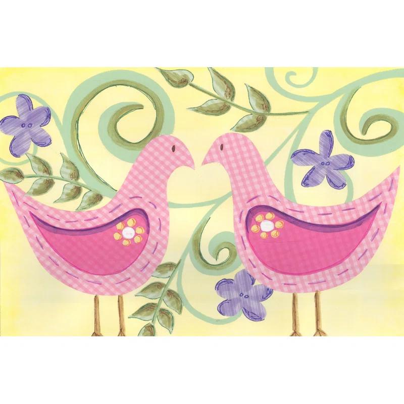 Marmont Hill "2 Birds" by Reesa Qualia Print on Wrapped Canvas