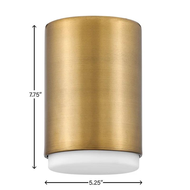 Fitzgerald Single Light Steel Dimmable Flush Mounted Sconce