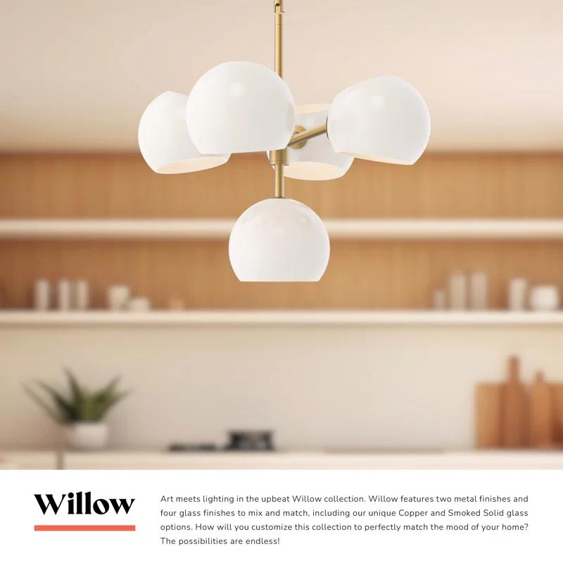 Willow 5 Light Metal Sputnik Chandelier