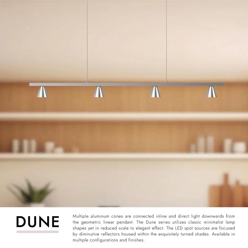 Dune Series Brushed Nickel Linear LED Pendant Light