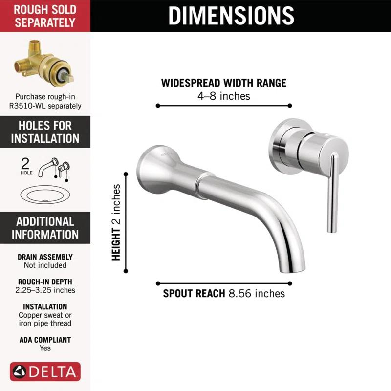 Trinsic Wall Mounted Bathroom Faucet