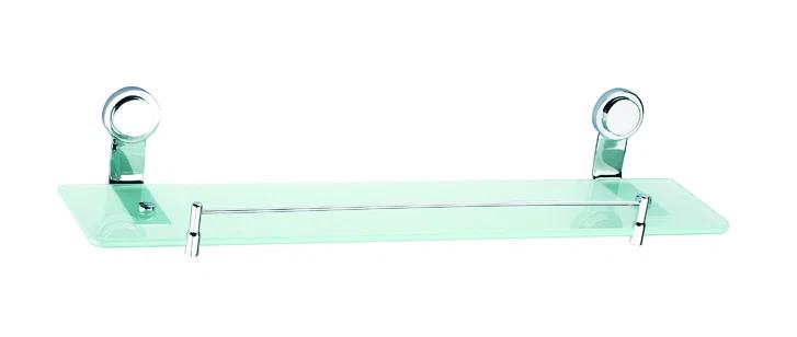 Elegance Chrome 24" Frosted Glass Bathroom Wall Shelf