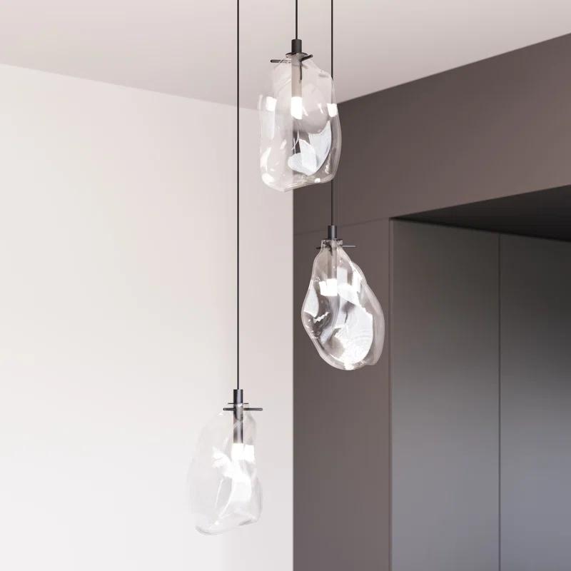 Liquid 3 - Light Satin Black Cluster Pendant