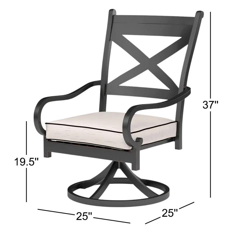 Monterey Aluminum Outdoor Dining Armchair with Sunbrella® Cushion