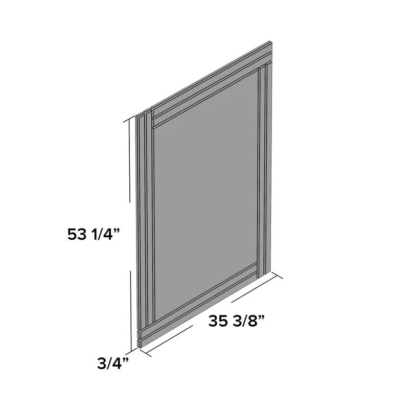 Surya Bancroft Full-Length Rectangular Wood & Silver Mirror