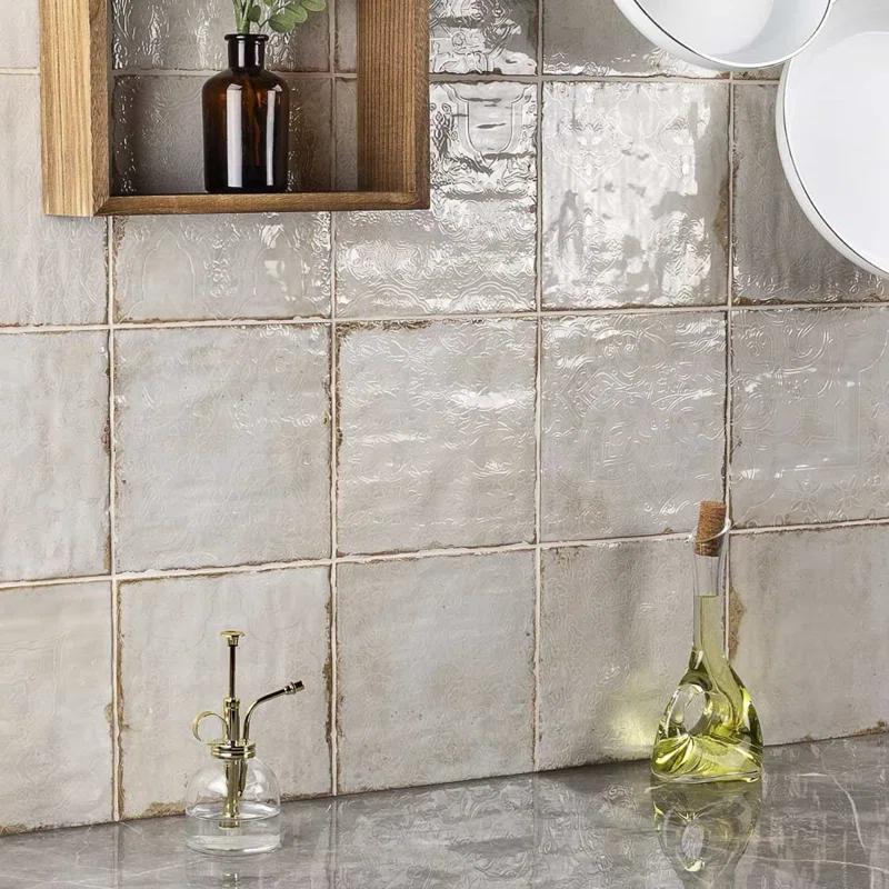 TileBar Angela Harris Dunmore Blu 8X8 Matte Ceramic Floor Tile | Perigold