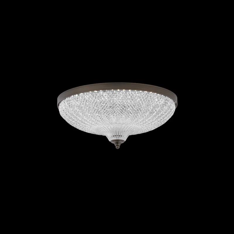 Roma Crystal LED Flush Mount With 3-CCT Color Temperature Selectable Switch (3000K-3500K-4000K)