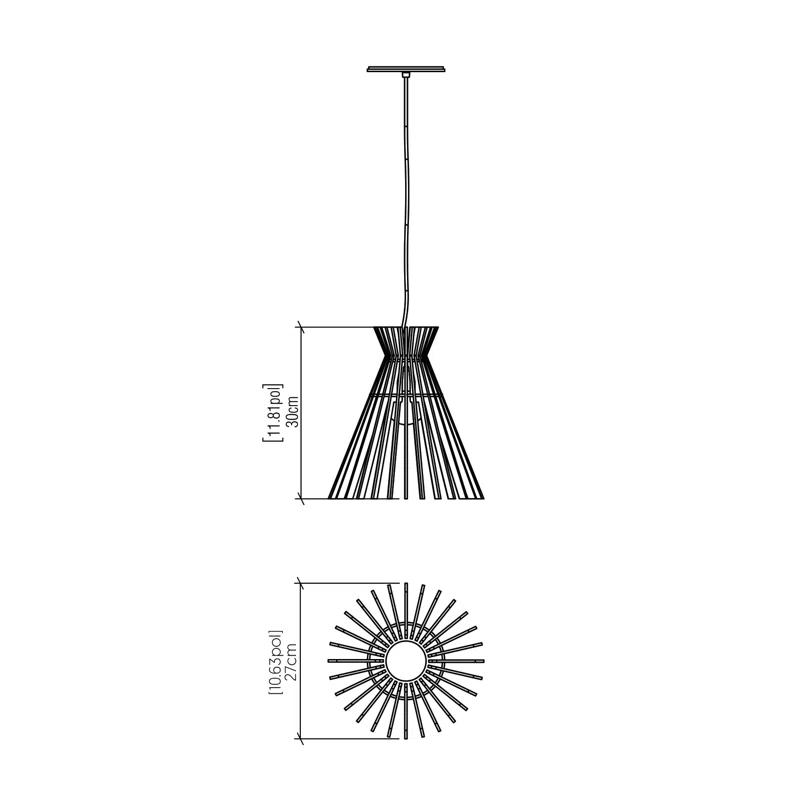 Mini Imbuia Wood LED Geometric Pendant Light