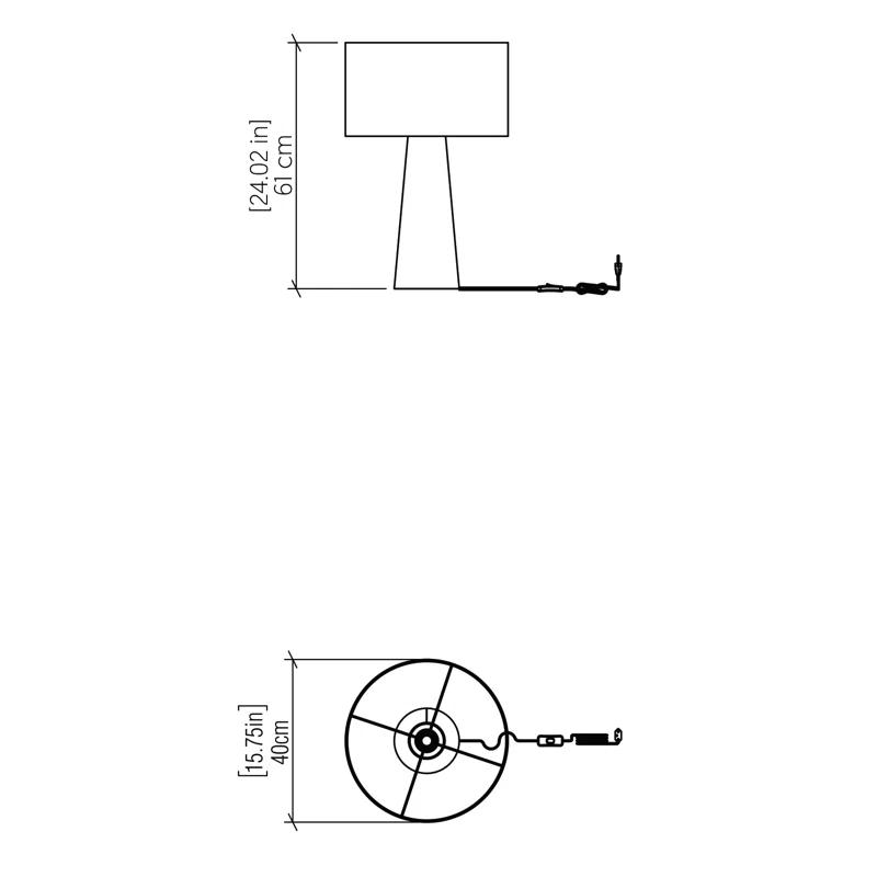 Conical Medium Density Fiberboard (MDF) Table Lamp