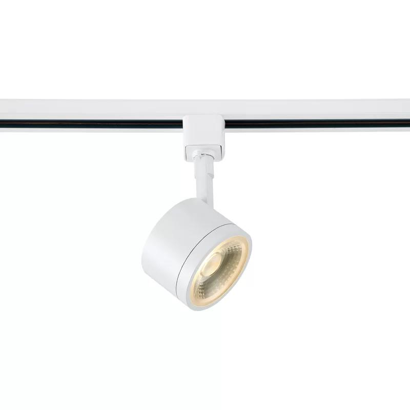 Minimalist White LED 12W Round Track Light with 24 Deg. Beam