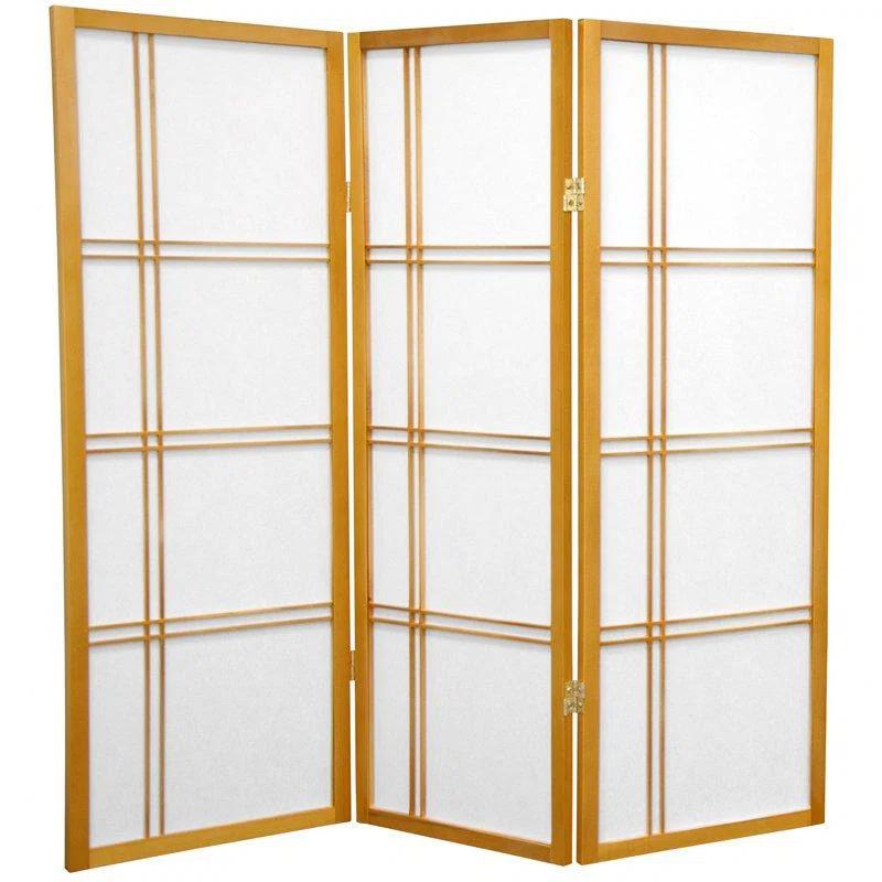 48" x 42" Double Cross Shoji 3 Panel Room Divider