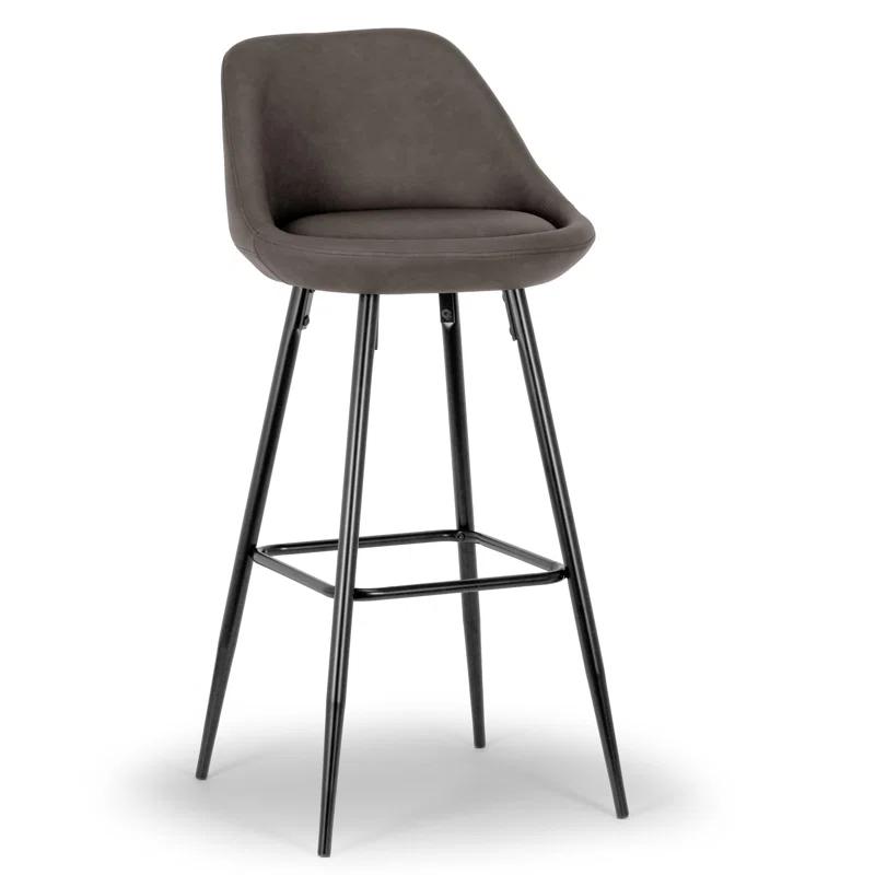 Ivy Bronx Lumsden Upholstered Counter Stool with Metal Frame (Set of 2)