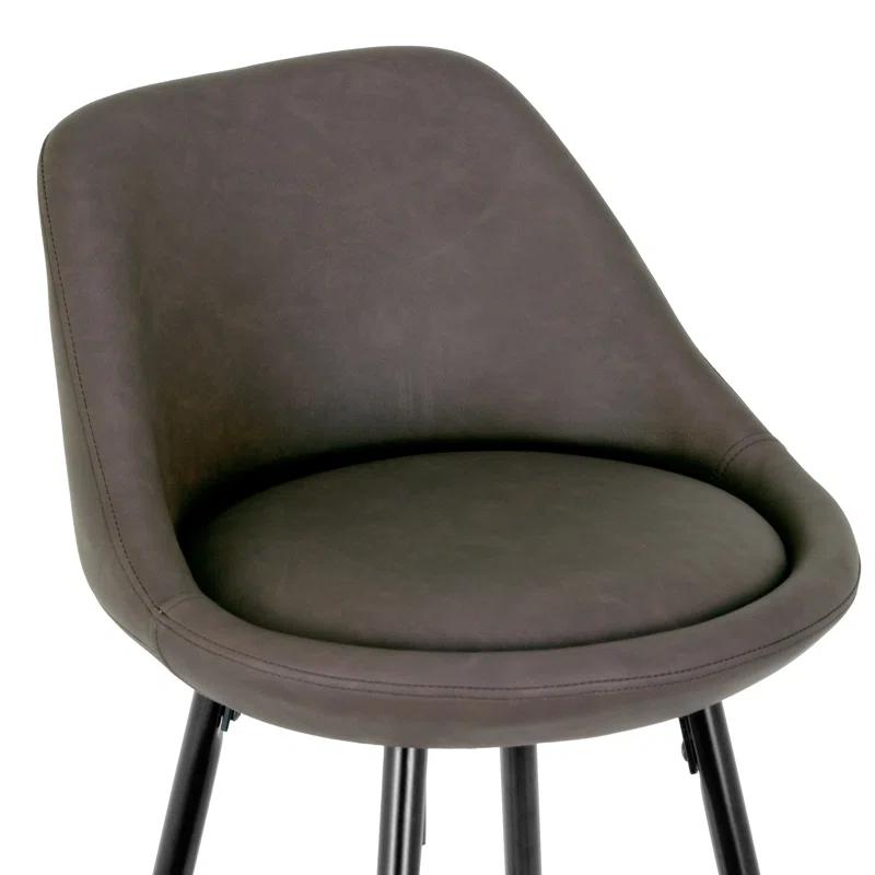 Ivy Bronx Lumsden Upholstered Counter Stool with Metal Frame (Set of 2)