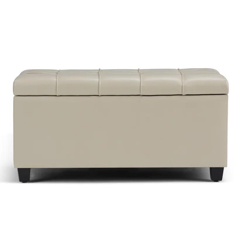 Sienna Faux Leather Ottoman