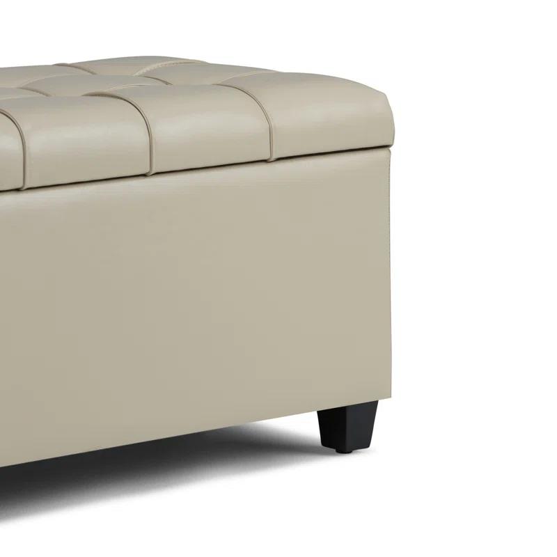 Sienna Faux Leather Ottoman