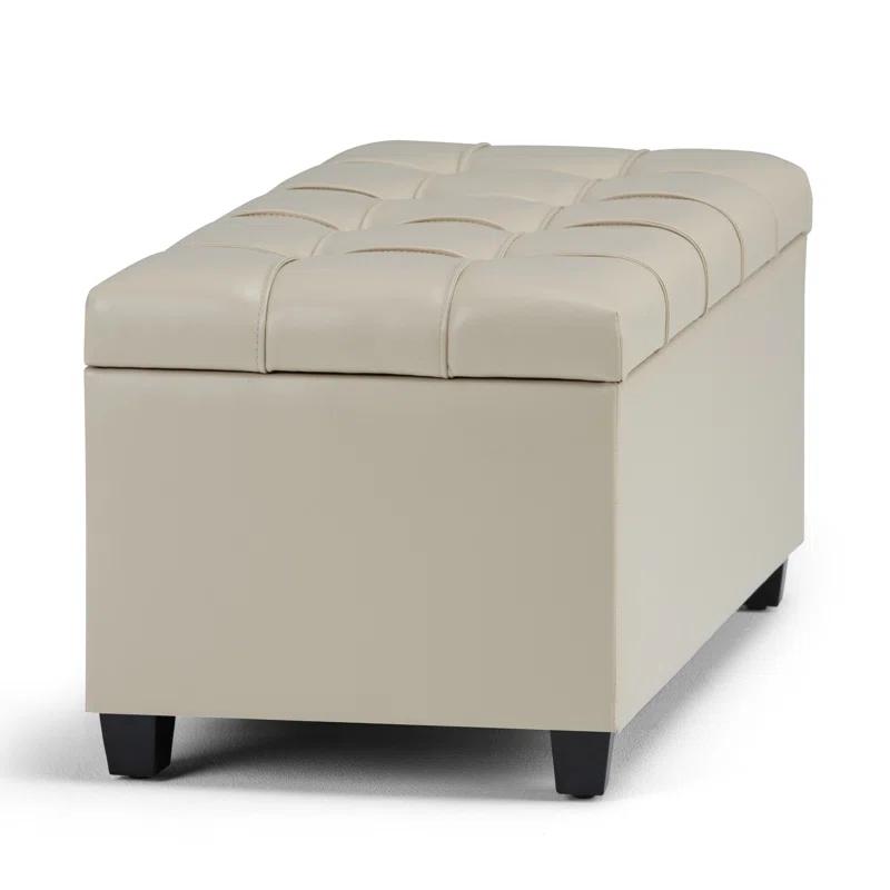 Sienna Faux Leather Ottoman