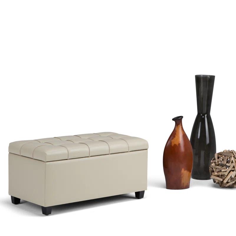 Sienna Faux Leather Ottoman