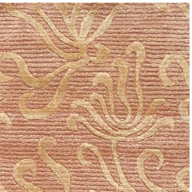 Corraline Elegance Hand-Knotted Wool and Silk 9' x 12' Area Rug