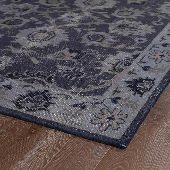 Kaleen Restoration Oriental Hand-Knotted Wool Black Area Rug & Reviews | Wayfair