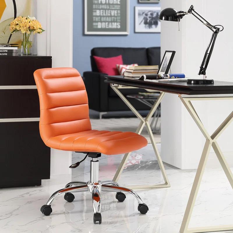 Modway Ripple Armless Mid Back Vinyl Office Chair