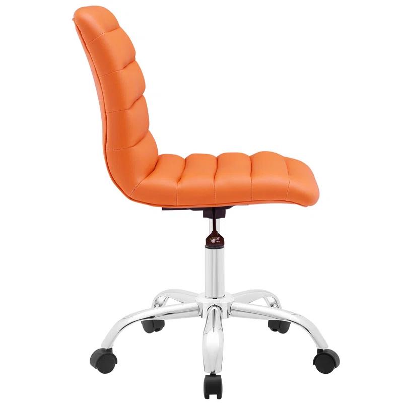 Modway Ripple Armless Mid Back Vinyl Office Chair
