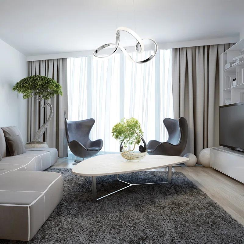WAC Lighting Vornado 23" LED 3000K Contemporary Aluminum Pendant in Chrome