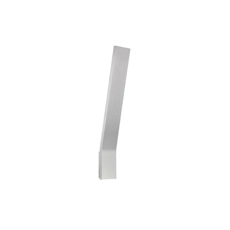 Sleek Pewter 11" LED Sconce with Clear Diffuser Glass and Dimmable Light