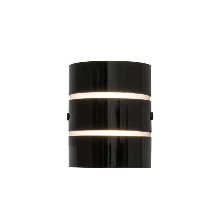 Madison 7.5" Black Glass Dimmable LED Wall Sconce