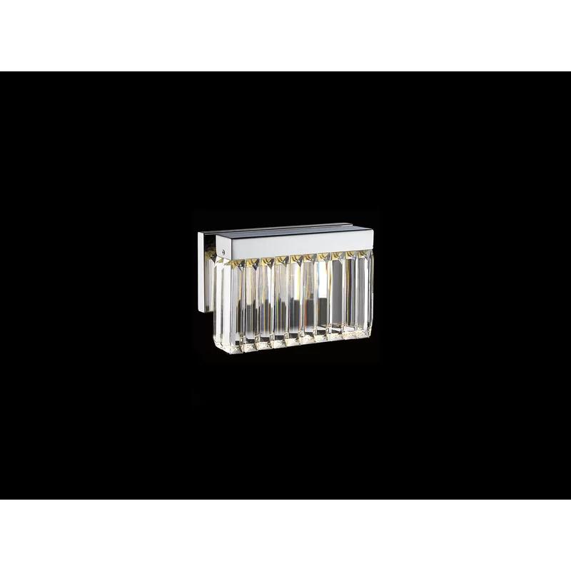 Polished Nickel Dimmable LED Wall Sconce with Clear Crystal