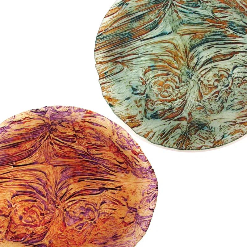 Red Pomegranate Red Pomegranate Ballad Glass Platter
