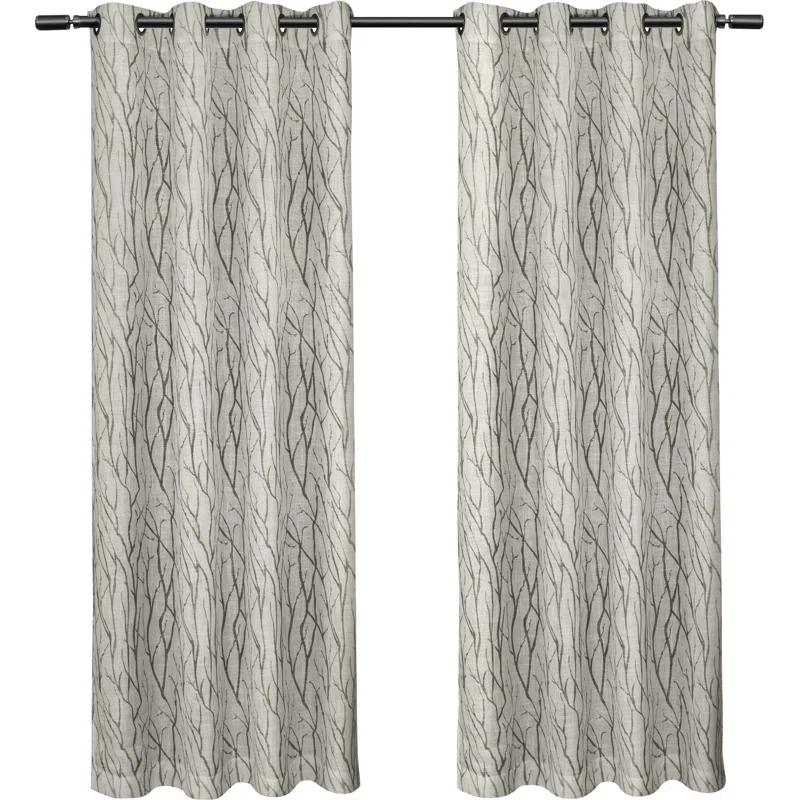 Winston Porter Leija Polyester Sheer Curtain Pair (Set of 2)