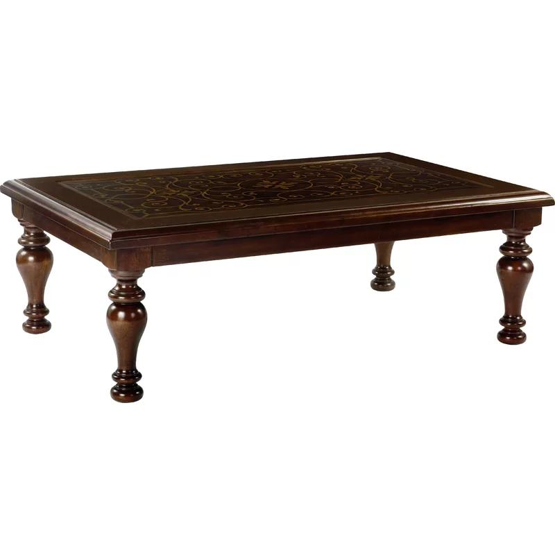 Valencia Traditional Brown Wood & Metal Coffee Table with Storage