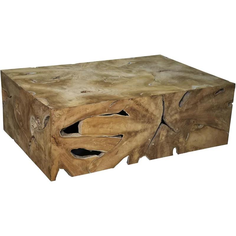 Noir Vert Classic Teak Wood Rectangular Coffee Table
