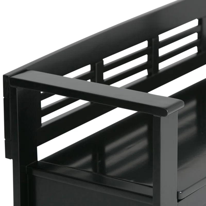 Simpli Home Adams Solid Wood Entryway Lift Top Storage Bench