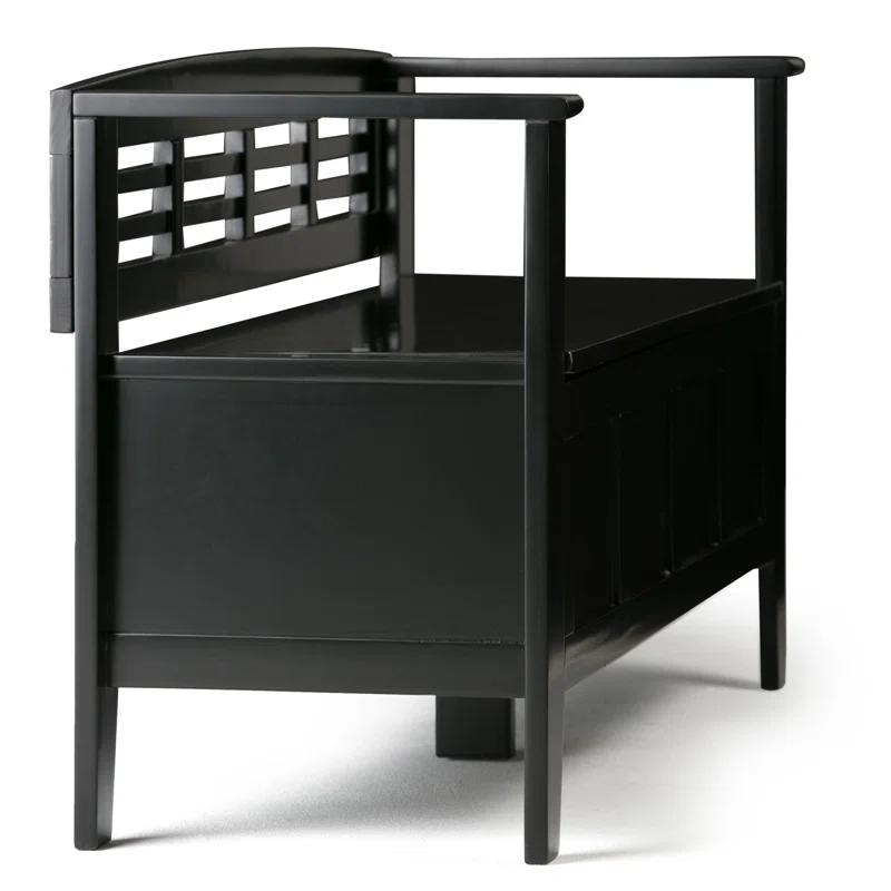 Simpli Home Adams Solid Wood Entryway Lift Top Storage Bench