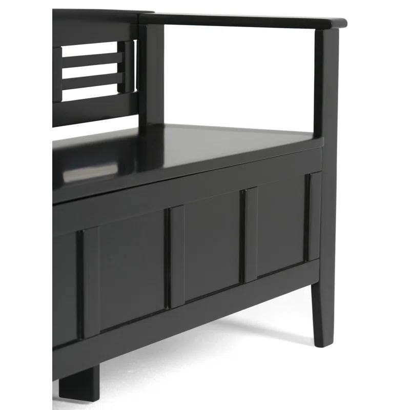 Simpli Home Adams Solid Wood Entryway Lift Top Storage Bench