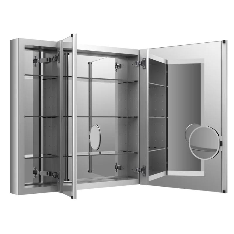 Verdera 40" Aluminum Tri-View Medicine Cabinet with Adjustable Shelves