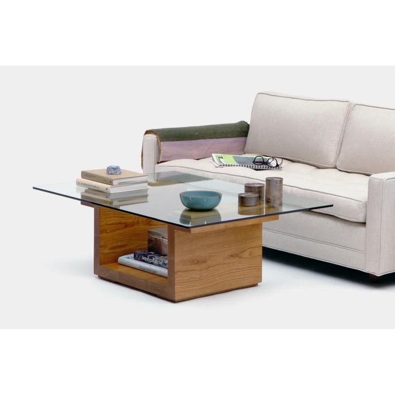 SQG Pedestal Coffee Table with Storage