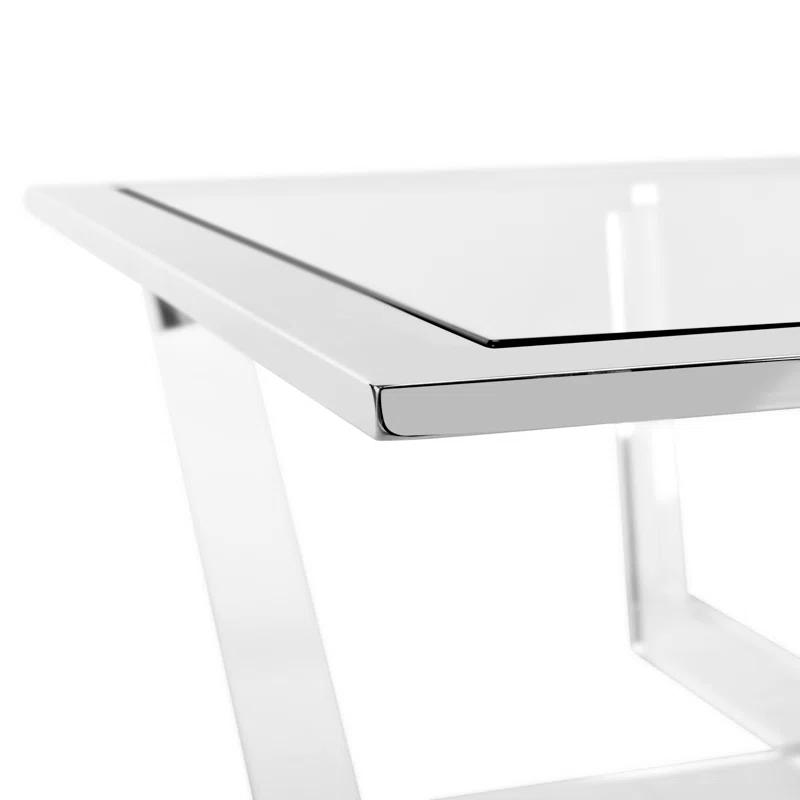 SAFAVIEH Couture Hermina Contemporary Acrylic Coffee Table, Silver