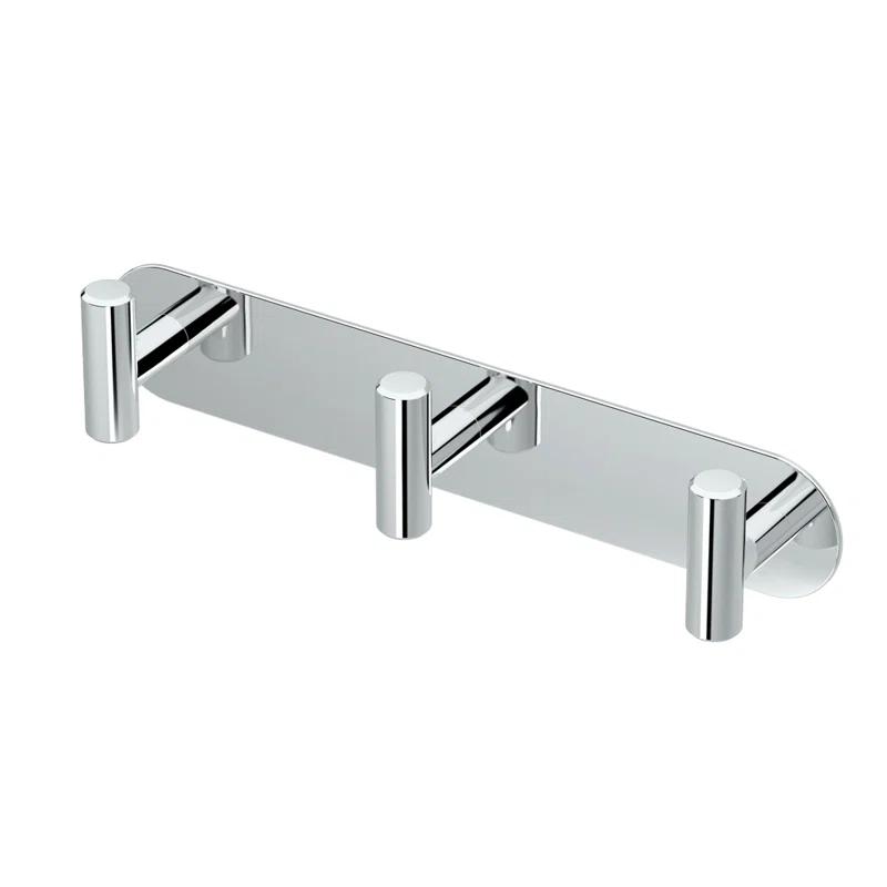 Latitude II Wall Mounted Towel and Robe Hook Rack with 3 Hooks