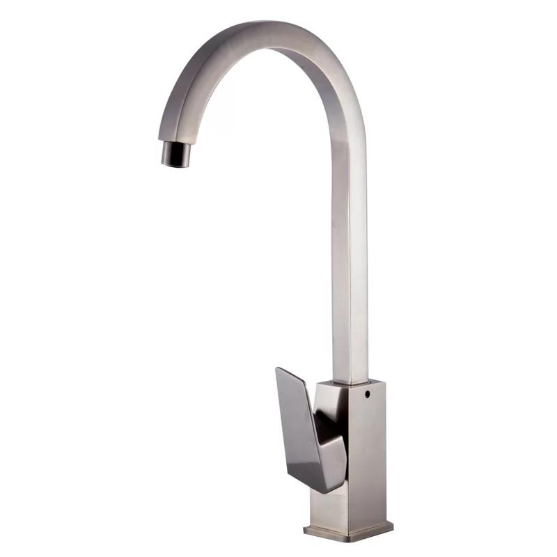 Brushed Nickel Modern Single Handle Bathroom Faucet