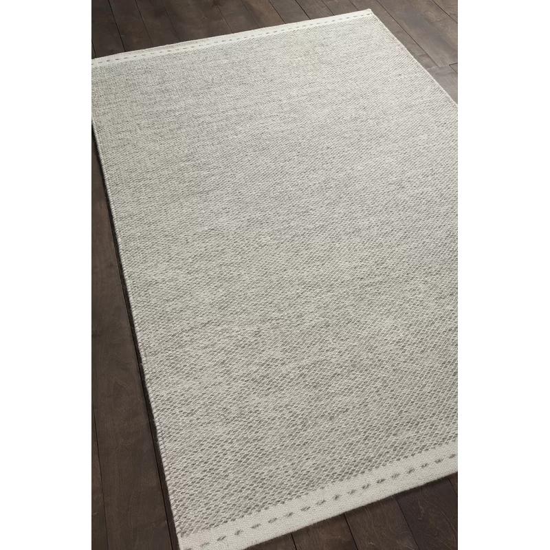 Sonnet Hand-Woven Gray Wool 7'9" x 10'6" Flatweave Area Rug