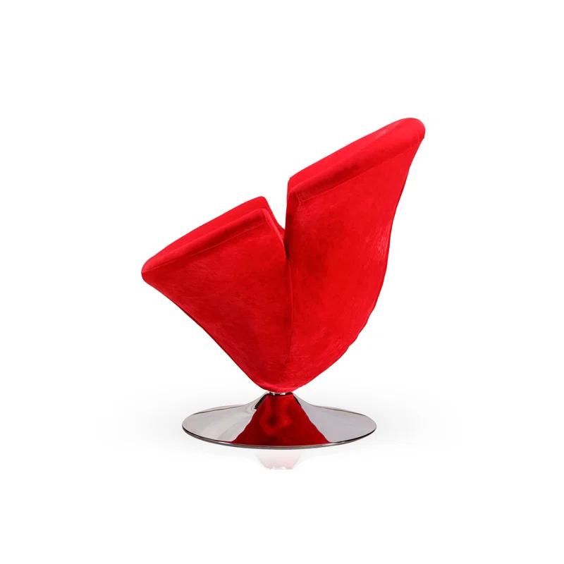Everly Quinn Aanayah Vegan Leather Swivel Barrel Chair & Reviews | Wayfair