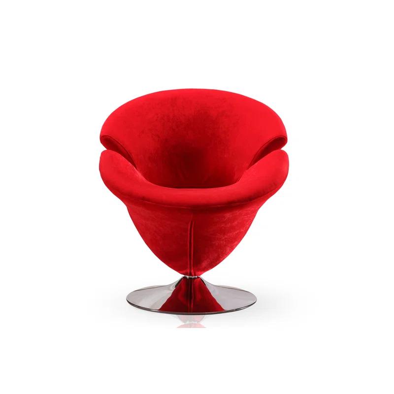 Everly Quinn Aanayah Vegan Leather Swivel Barrel Chair & Reviews | Wayfair