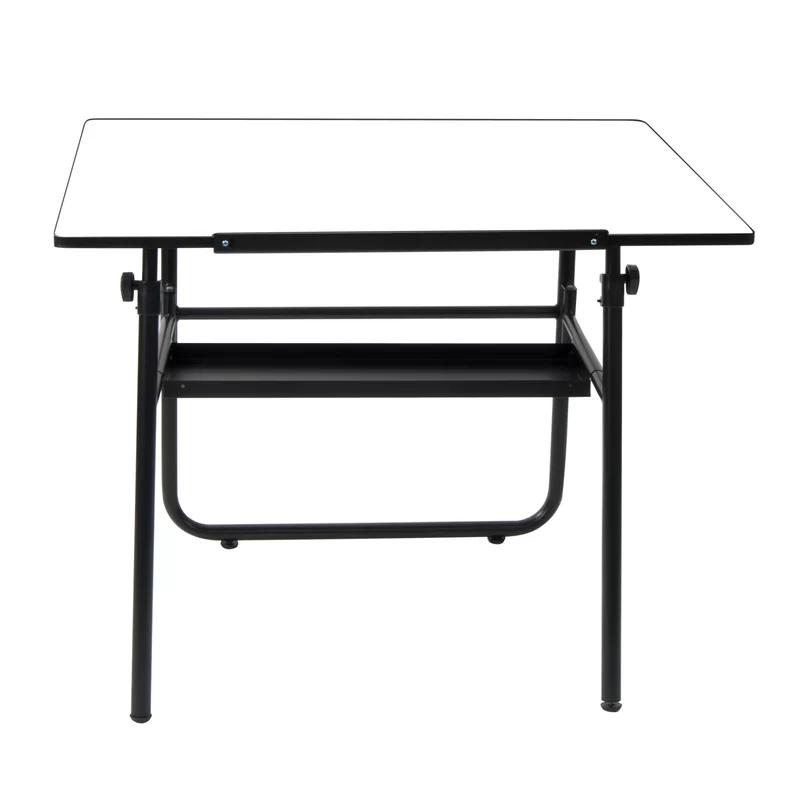 Ultima 42'' Black and White Adjustable Drafting Table