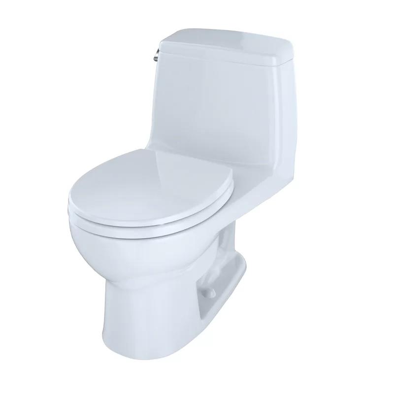 EcoMax Modern Bone Round One-Piece Toilet with SoftClose Seat